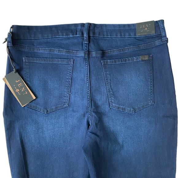 Jen7 by 7 for all mankind women's 16 dark blue ankle skinny stretch jeans - Picture 4 of 13
